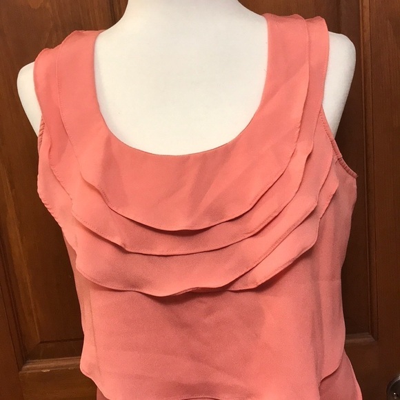 3/$25 New York & Company Ruffle  Blush Pink Top - Picture 2 of 6